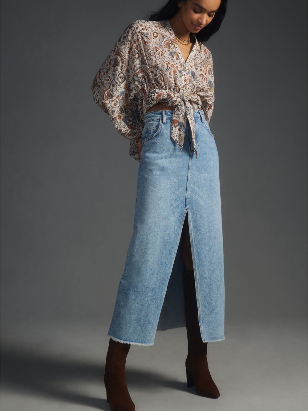 By Anthropologie Tie-Front Blouse - Picture 4 of 6